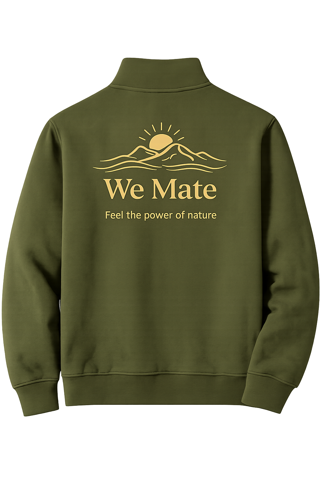 We Mate Half-Zip Green back